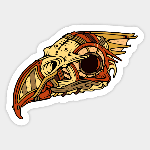 Bronze Hawk-Skull Sticker by Woah_Jonny